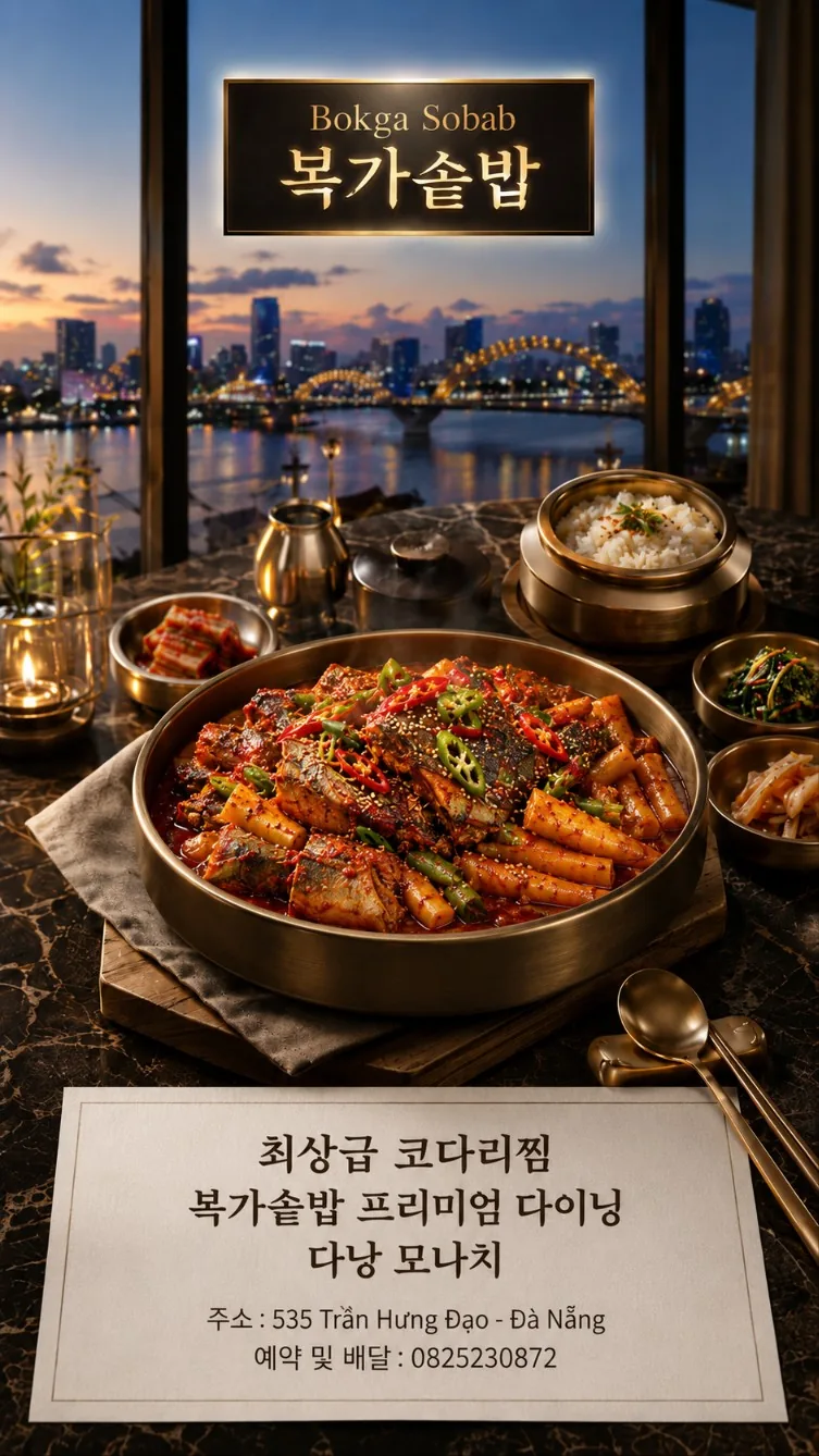 Korean table with Han River view