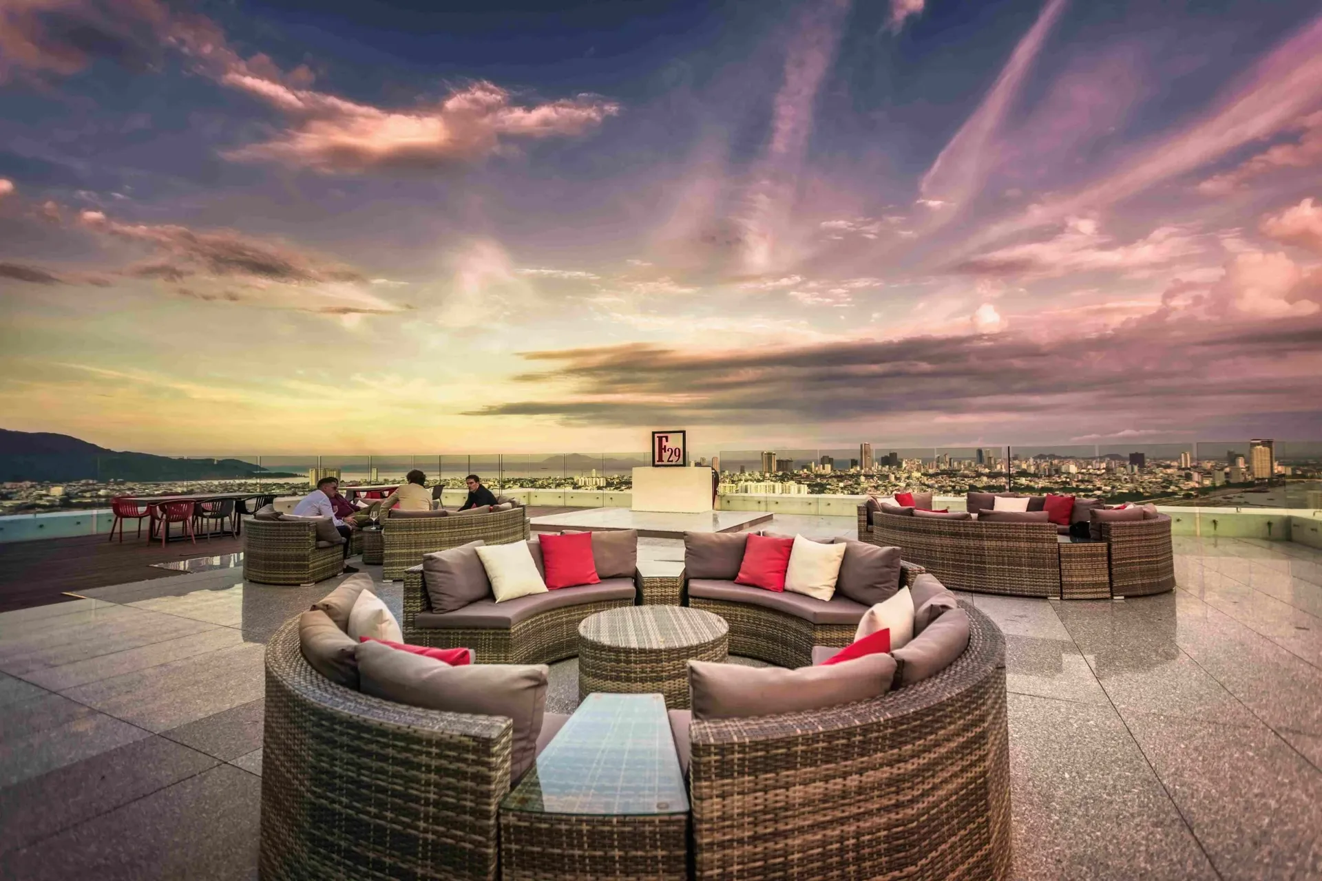F29 Sky Bar at sunset