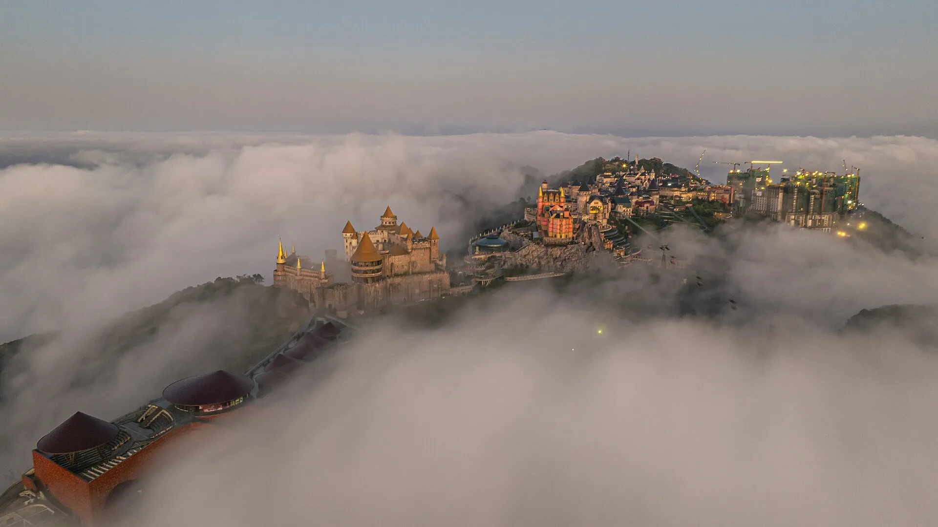 Ba Na Hills above a sea of clouds